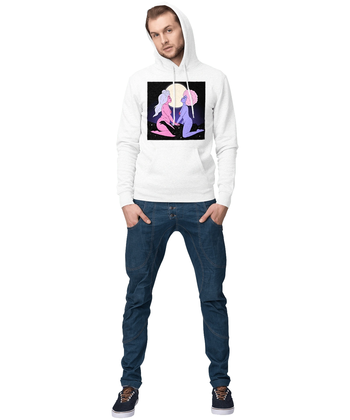 Two Aliens And The Moon