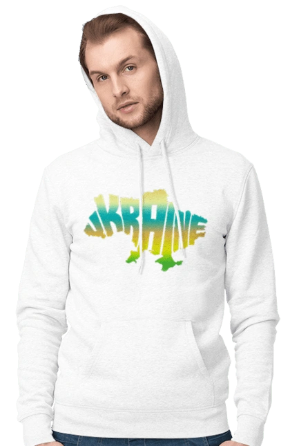 Ukraine silhouette colored