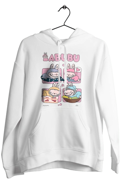 Men`s hoodie with prints Labubu`s Dream. Labubu, toys, weird cute. 2070702
