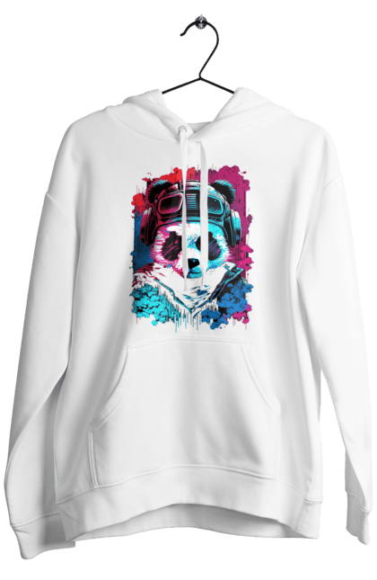 Чоловіче худі з принтом "Панда в VR шолом". Віртуальна реальність, гік, панда, персонаж, шолом. 2070702