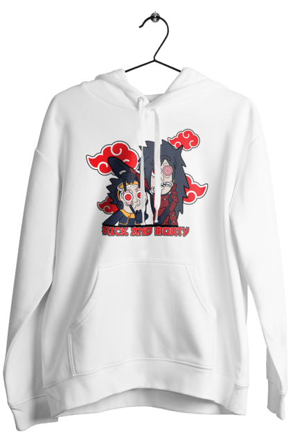 Men's hoodie with prints Rick and Morty. Adventures, black humor, cartoon, naruto, rick, rick and morty, sci-fi, tragicomedy. 2070702