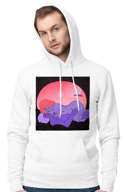 Чоловіче худі з принтом "Інопланетяни Дівчина І Хлопець". Голі, дівчина, хлопець. 2070702