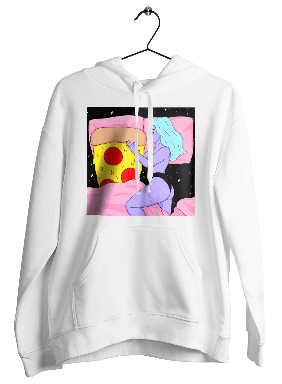 Purple Girl And Pizza