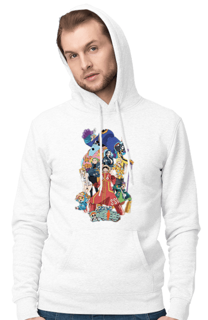 Men's hoodie with prints One Piece Luffy. Anime, luffy, manga, monkey de luffy, one piece, pirates. 2070702