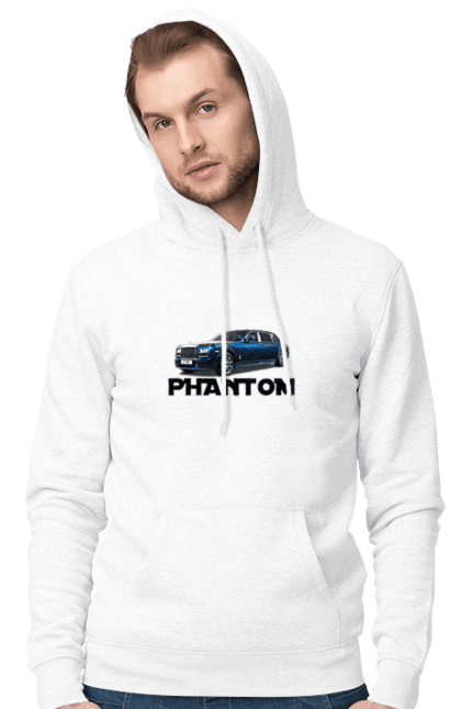 Чоловіче худі з принтом "Ролс ройс". Авто, автомобіль, люкс клас, ролс ройс, седан, фантом. 2070702