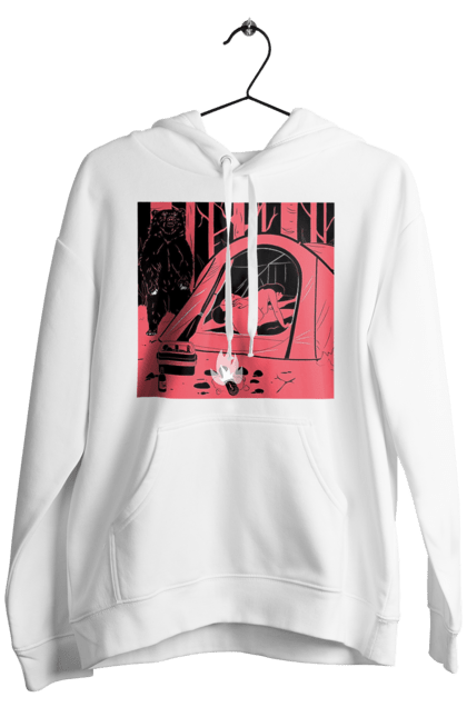 Чоловіче худі з принтом "69 В Палатці". 69, ведмідь, ліс, палатка, секс. 2070702