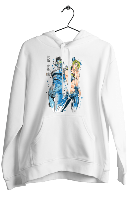 Men's hoodie with prints JOJO Jolyne Cujoh. Anime, jojo, jojo`s bizarre adventure, jojo’s bizarre adventure, jolyne cujoh, manga. 2070702