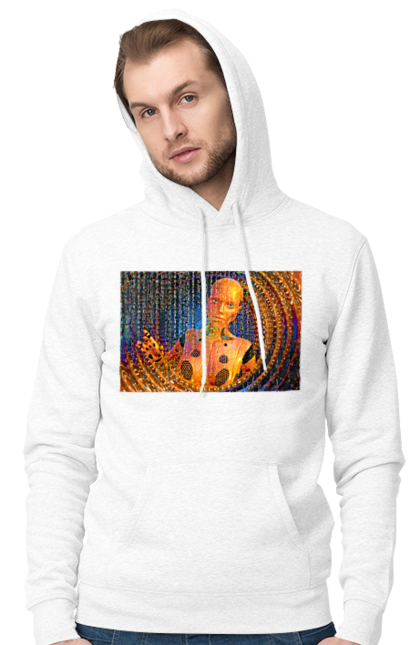 Чоловіче худі з принтом "Штучний інтелект". Айті, айтішник, гик, жінка, знання, інженер, інтелект, кібер, кібернетика, кіборг, код, комп, комп`ютерник, кристал, машинне навчання, мікросхема, мозок, портрет, програміст, професіонал, професія, розробник, розум, хакер, чіп, штучний інтелект, штучний розум. 2070702