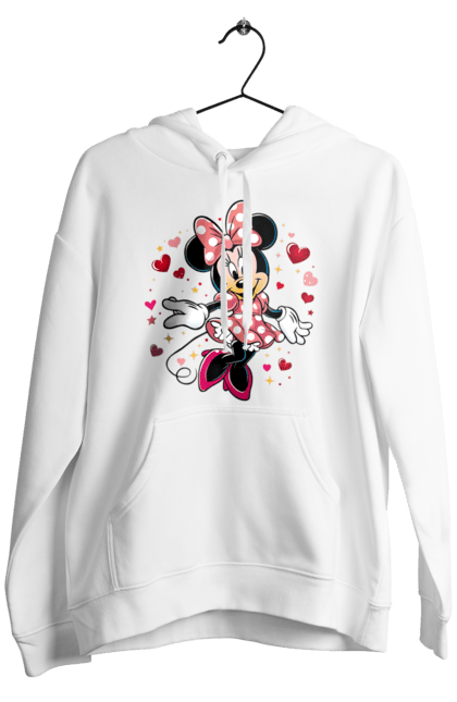 Чоловіче худі з принтом "Мінні Маус". Mickey mouse, minnie mouse, дісней, для дівчат, міккі, міккі маус, мінні маус, мультфільм. 2070702