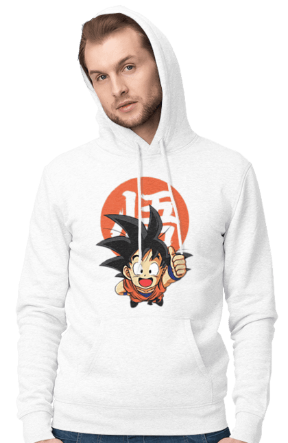 Чоловіче худі з принтом "Перли дракона Сон Гоку". Dragon ball, manga, son goku, аніме, гоку, манга, перли дракона, сон гоку. 2070702