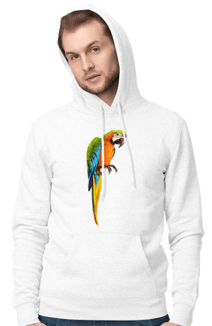 Чоловіче худі з принтом "Просто Папуга". Папуга, пташка. 2070702