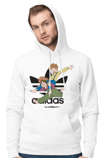 Men's hoodie with prints Adidas Tom Sawyer. Adidas, adventure, book, cartoon, story, tom sawyer. 2070702