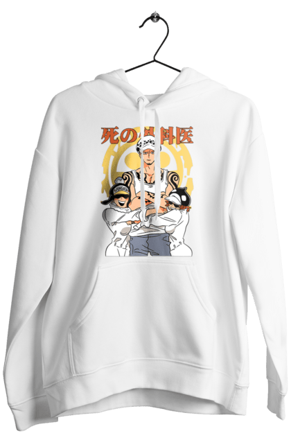 Men's hoodie with prints One Piece Trafalgar Law. Anime, manga, one piece, straw hat pirates, trafalgar law. 2070702