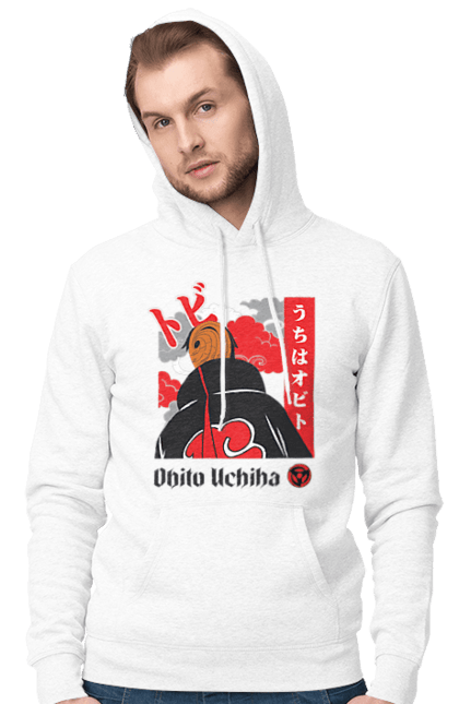 Чоловіче худі з принтом "Наруто Учіха Обіто". Naruto, obito, obito uchiha, аніме, манга, наруто, обіто, серіал, учіха, учіха обіто. 2070702