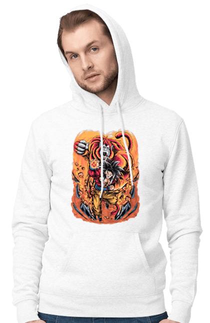 Men's hoodie with prints Dragon Ball Son Goku. Anime, dragon ball, goku, manga, son goku, tv series. 2070702