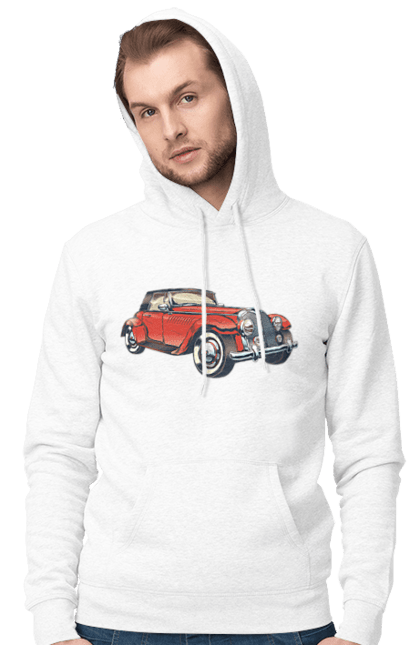 Чоловіче худі з принтом "Автомобіль Раритет". Авто, автомобіль, ретро. 2070702