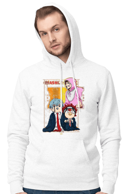 Men's hoodie with prints Magic and Muscles. Adventure, anime, comedy, magic and muscles, manga. 2070702