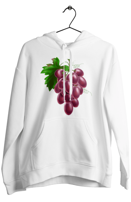 Men`s hoodie with prints Grapes. Grapes. 2070702