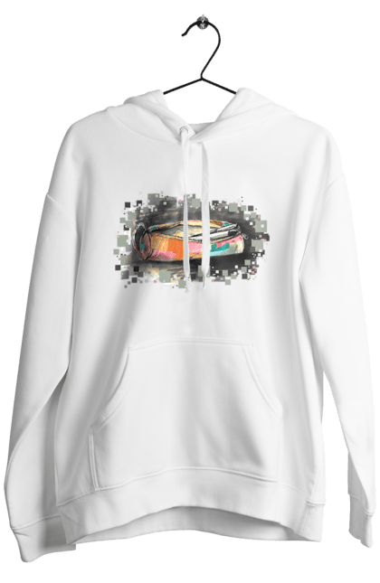 Men`s hoodie with prints Pencil case Author's drawing. Exclusive, free hand, pen, pencil, pencil case, picture, school, stationery. 2070702