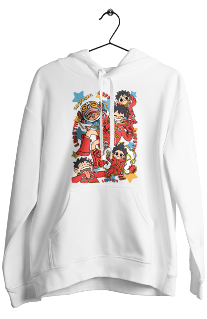 Men's hoodie with prints One Piece Luffy. Anime, luffy, manga, monkey de luffy, one piece, pirates. 2070702