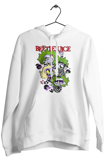 Men's hoodie with prints Beetlejuice. Beetlejuice, comedy, ghost, ghost, horror, movie, tim burton, warner bros. 2070702