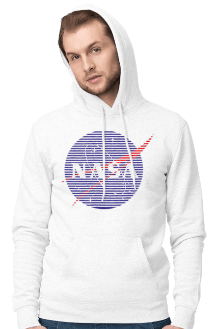 Men's hoodie with prints NASA. Aeronautics, astronautics, aviation, nasa, research, rocket, science, space, technologies, usa. 2070702