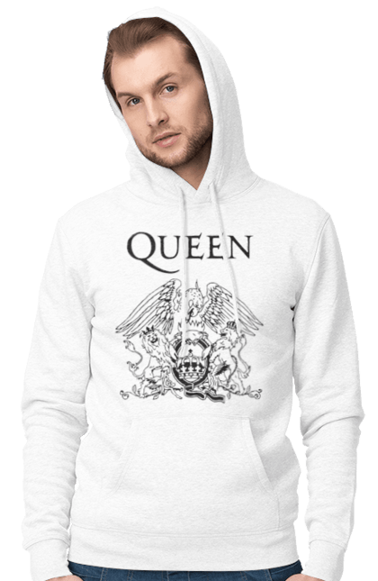 Чоловіче худі з принтом "Queen". Queen, глем рок, група, квін, музика, поп рок, рок, хард рок. 2070702