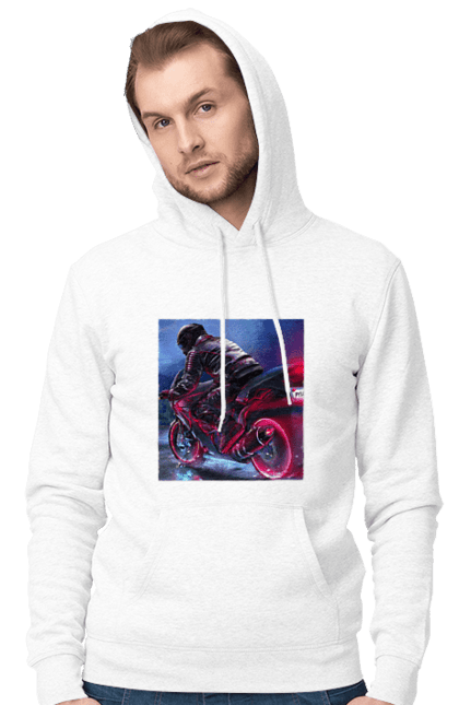 Чоловіче худі з принтом "Мотоцикл". Motolove, мотолов, мотоцикл, опві, україна. 2070702