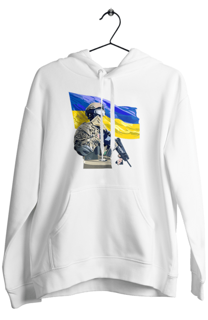 Men`s hoodie with prints Armed Forces | Flag 2070702
