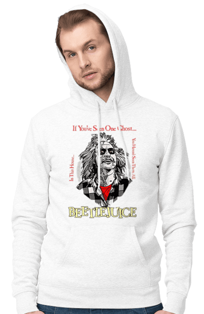 Men's hoodie with prints Beetlejuice. Beetlejuice, comedy, ghost, horror, movie, tim burton, warner bros. 2070702