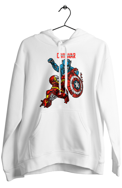 Мужское худи с принтом Железный человек vs Капитан Америка. Captain america, civil war, iron man, marvel, marvel comics, железный человек, капитан америка, марвел, мстители, тони старк. 2070702