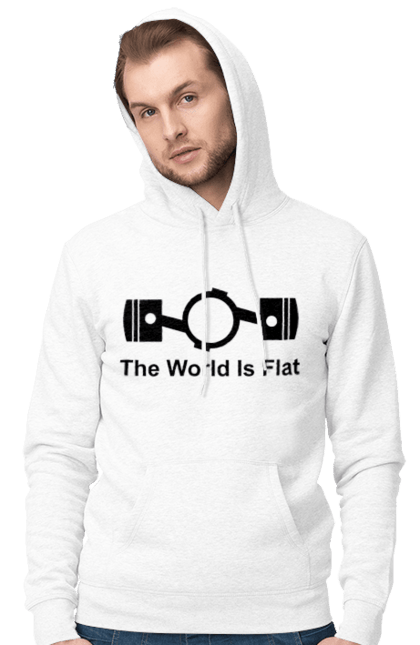 Мужское худи с принтом World Flat. Авто, деталь, машина. 2070702