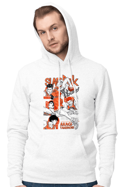 Men's hoodie with prints Slam Dunk Takenori Akagi. Anime, basketball, comedy, manga, school, shonen, slam dunk, sports anime, takenori akagi. 2070702