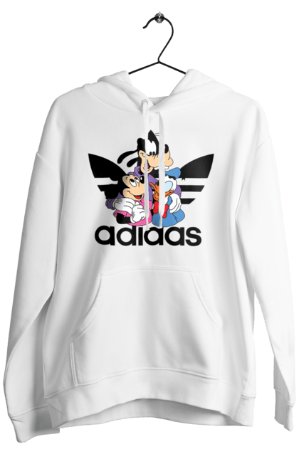 Чоловіче худі з принтом "Adidas Міккі Маус". Adidas, mickey mouse, адідас, дісней, міккі, міккі маус, мультфільм. 2070702