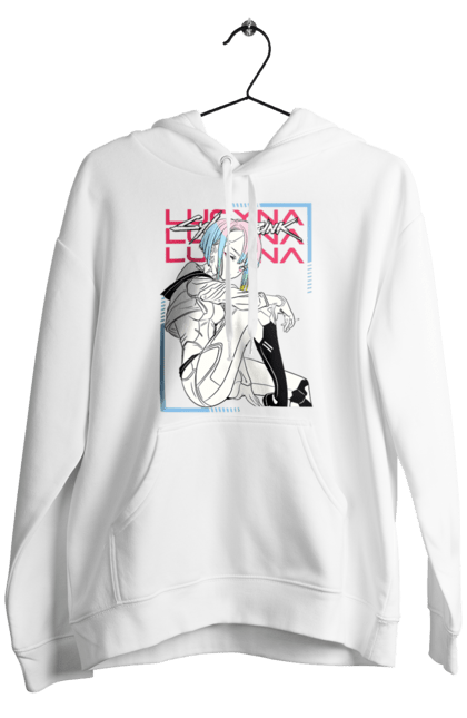 Men's hoodie with prints Cyberpunk: Edgerunners Lucy. Anime, cd project, cyberpunk, edgerunners, game, lucy, netflix, video game. 2070702