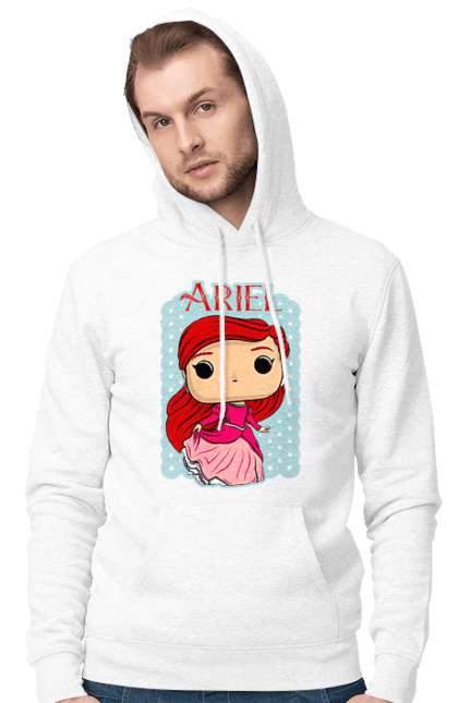 Men's hoodie with prints Ariel. Ariel, little mermaid, mermaid, princess, story. 2070702