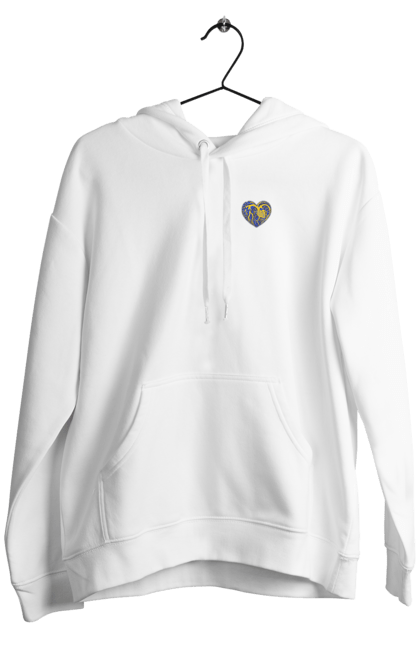 Men`s hoodie with prints Hearts of the unbreakable. Dark blue, heart, symbolics, ukraine, unbreakable. 2070702