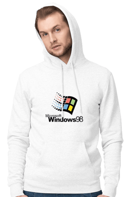 Чоловіче худі з принтом "Windows98". Angular, c, css, html, it, javascript, jquery, php, python, react, svelt, vue, айтишник, айті, гумор, код, кодувати, прогер, програміст, програмісти, ти ж, ти ж програміст, тиж програміст. 2070702