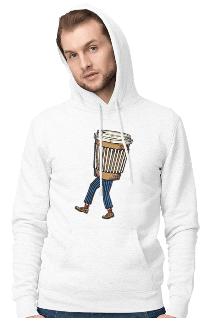 Чоловіче худі з принтом "Людина Кава". Кава. 2070702