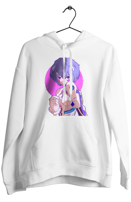 Men's hoodie with prints Evangelion Rei. Anime, evangelion, eve, kaoru, manga, rei ayanami, shinji. 2070702