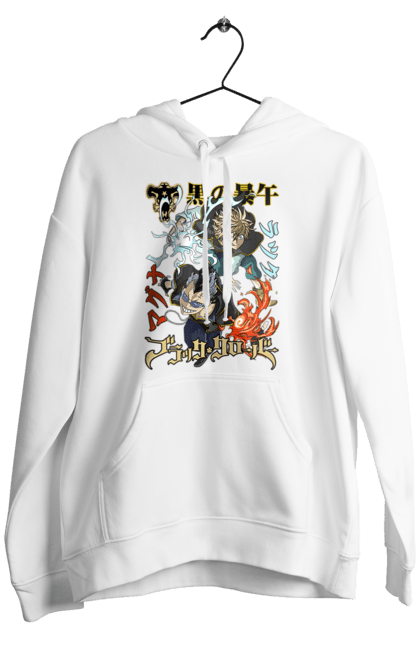 Men's hoodie with prints Black Clover Magna Swing and Luck Voltia. Anime, black clover, luck voltia, magna swing, manga, wizard king. 2070702