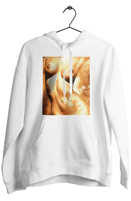 Чоловіче худі з принтом "Краса тіла". Вигини жіночого тіла, грація тіла, груди, жіноче тіло, жіночі груди, краса тіла. 2070702