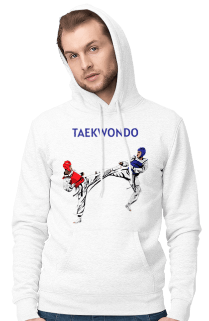 Чоловіче худі з принтом "Тхеквондо". Taekwondo, бойове мистецтво, корея, спорт, таеквондо, тренування, тхеквондо. 2070702