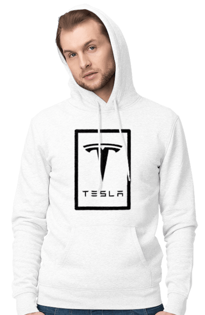 Чоловіче худі з принтом "Тесла". Tesla, илон маск, тесла. 2070702