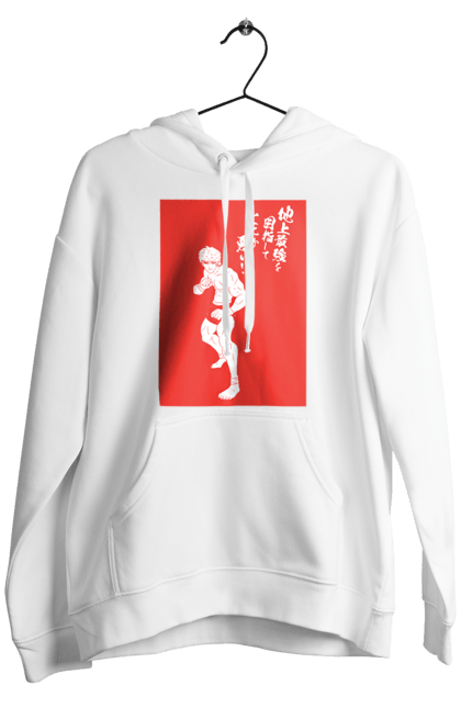 Men's hoodie with prints Hanma Baki. Anime, baki fighter, hanma baki, manga, martial arts, tv series. 2070702