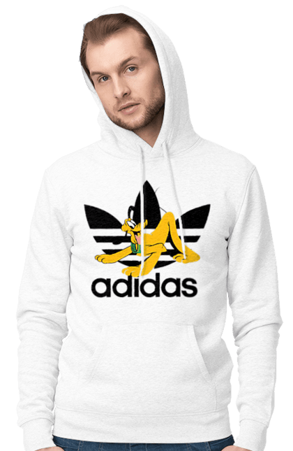 Men's hoodie with prints Adidas Pluto. Adidas, animated series, dog, pluto, tv series. 2070702