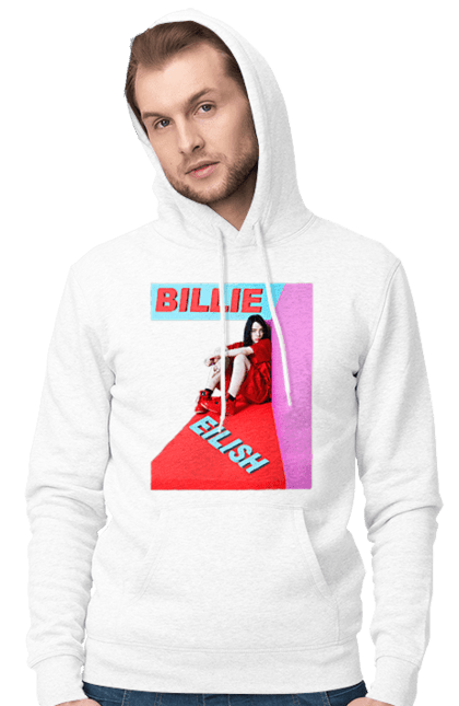 Чоловіче худі з принтом "Біллі Айліш". Біллі айліш, логотип біллі айліш, принт біллі айліш, співачка біллі айліш. 2070702