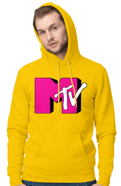 Чоловіче худі з принтом "Mtv". Mtv, бренд, канал, мтв, музика. CustomPrint.market