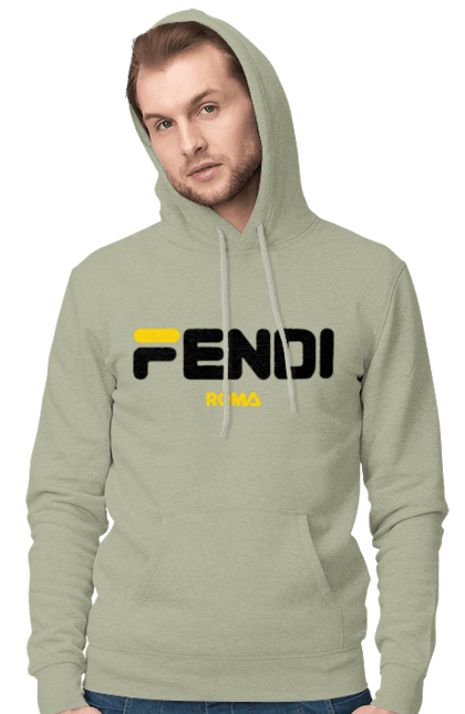 Чоловіче худі з принтом "Fendi". Fendi, lvmh, бренд, будинок моди, італія, люкс, мода, одяг, сумка, фенді. 2070702