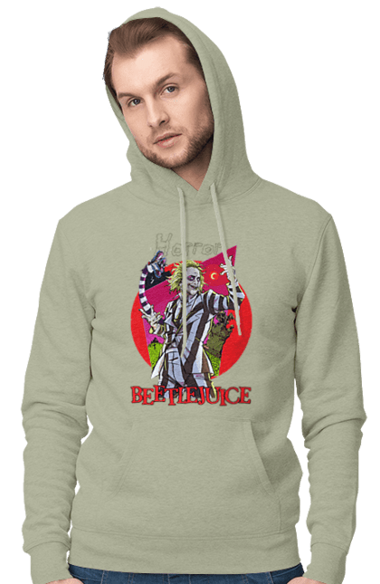 Men's hoodie with prints Beetlejuice. Beetlejuice, comedy, ghost, horror, movie, tim burton, warner bros. 2070702